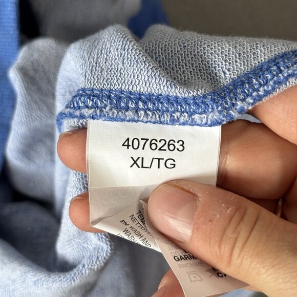 Puma Mens XL Blue Gray Logo Hoodie Pullover Long Sleeve Active Running Gymwear - Picture 13 of 16